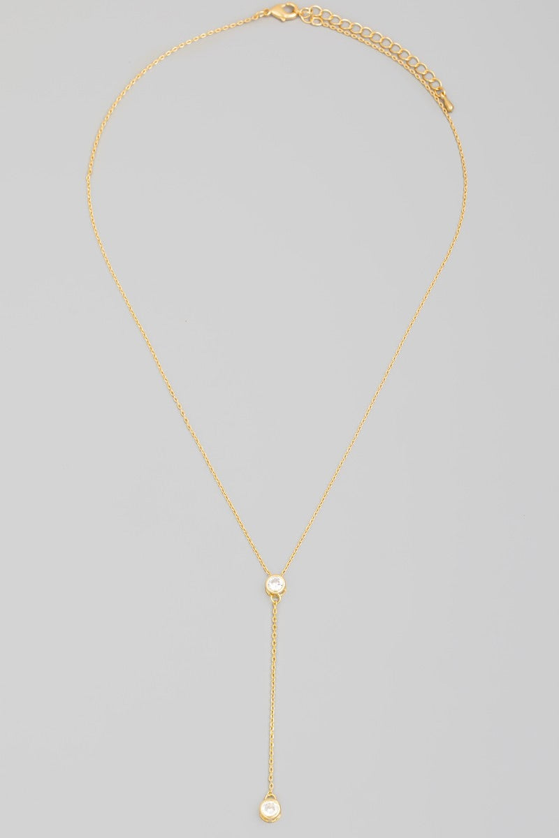 Dainty Stud Y Necklace