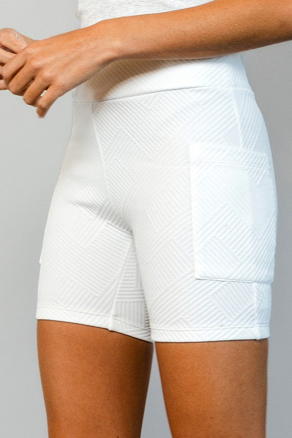 Tanner Textured Set - Biker Shorts